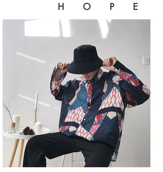 Camisa Casual de Manga Larga con Estampado Floral para Hombre - Image 10