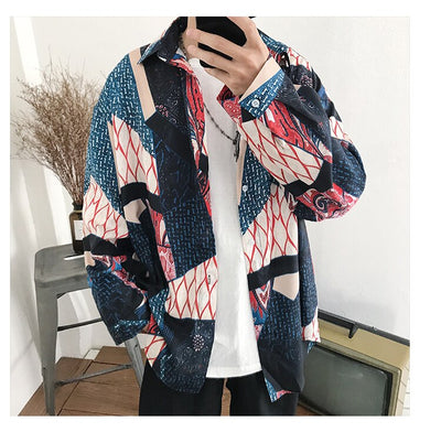 Camisa Casual de Manga Larga con Estampado Floral para Hombre - Image 13
