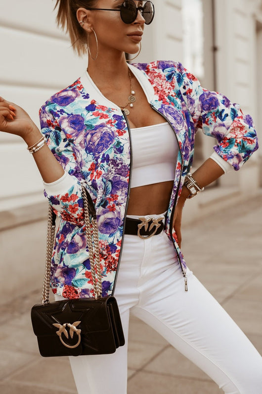 Chaqueta Corta Estampada Manga Larga Ajustada - Image 21