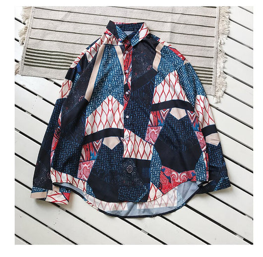 Camisa Casual de Manga Larga con Estampado Floral para Hombre - Image 16