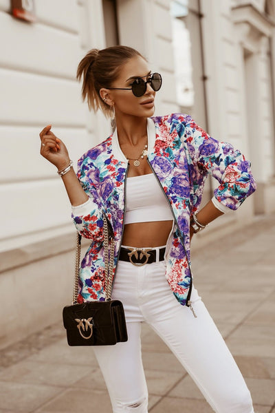 Chaqueta Corta Estampada Manga Larga Ajustada - Image 22
