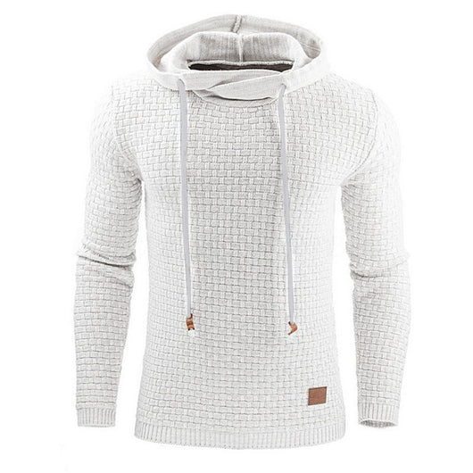 Sudadera con Capucha Jacquard para Hombre - Abrigo Cálido de Manga Larga - Image 21