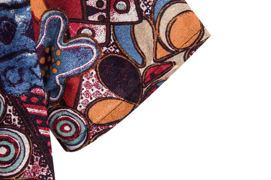 Camisa de Lino Estampado Étnico Africano para Hombre - Image 15