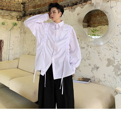 Camisa Plisada Japonesa de Manga Larga - Image 14