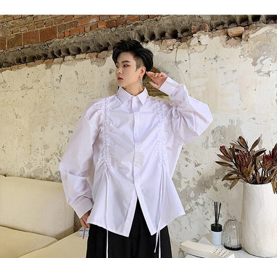 Camisa Plisada Japonesa de Manga Larga - Image 15