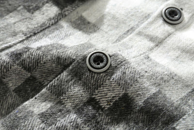 Camisa de Manga Larga a Cuadros Gris, Negro y Blanco - Image 9