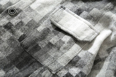 Camisa de Manga Larga a Cuadros Gris, Negro y Blanco - Image 10