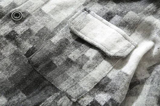Camisa de Manga Larga a Cuadros Gris, Negro y Blanco - Image 10