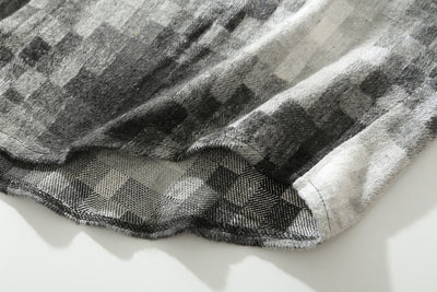 Camisa de Manga Larga a Cuadros Gris, Negro y Blanco - Image 11
