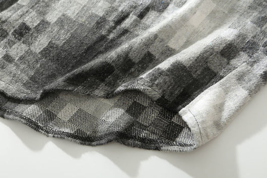 Camisa de Manga Larga a Cuadros Gris, Negro y Blanco - Image 11