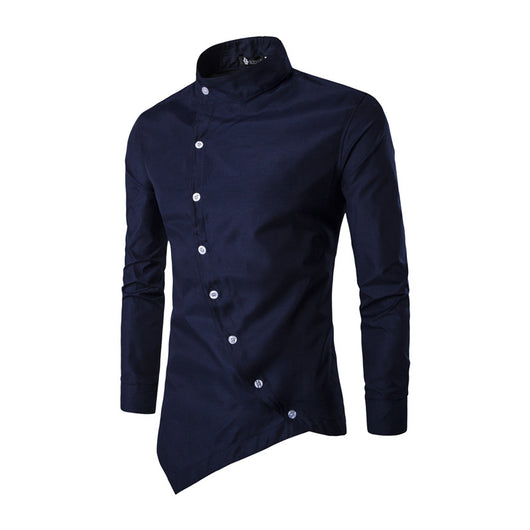 Camisa de Manga Larga con Cuello Diagonal - Image 5