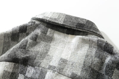 Camisa de Manga Larga a Cuadros Gris, Negro y Blanco - Image 13