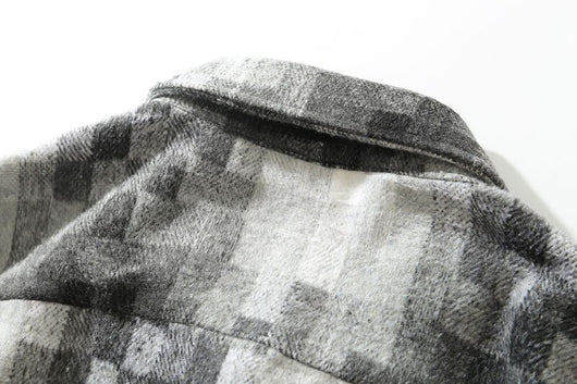 Camisa de Manga Larga a Cuadros Gris, Negro y Blanco - Image 13