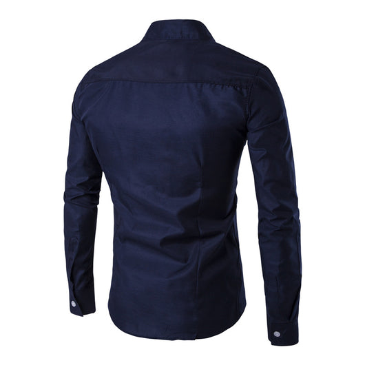 Camisa de Manga Larga con Cuello Diagonal - Image 6