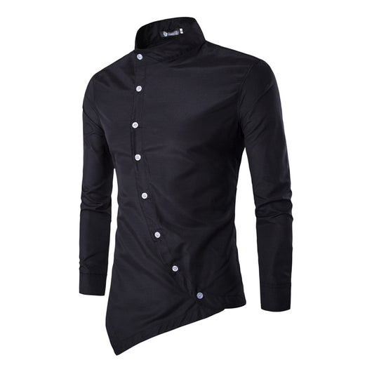Camisa de Manga Larga con Cuello Diagonal - Image 7