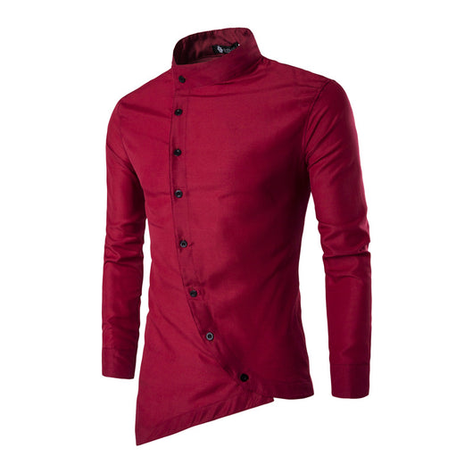 Camisa de Manga Larga con Cuello Diagonal - Image 9