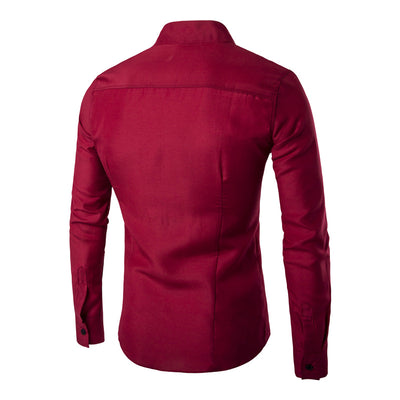 Camisa de Manga Larga con Cuello Diagonal - Image 10
