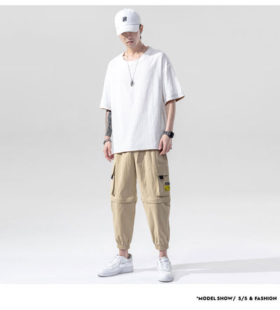 Playera Manga Corta de Algodón y Lino para Hombre - Image 12
