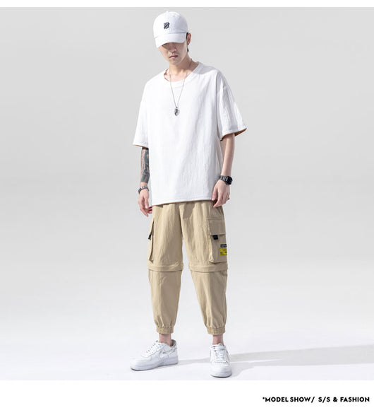Playera Manga Corta de Algodón y Lino para Hombre - Image 12