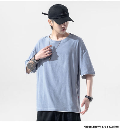 Playera Manga Corta de Algodón y Lino para Hombre - Image 22