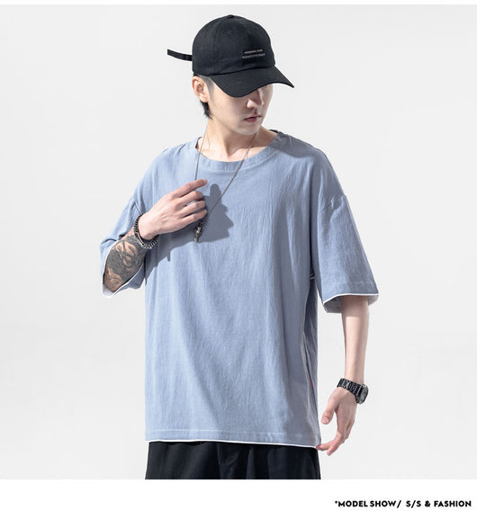 Playera Manga Corta de Algodón y Lino para Hombre - Image 22