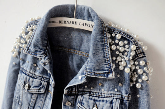 Chaqueta Denim Coreana Oversized con Tachuelas - Estilo Pesado para Primavera y Otoño - Image 10