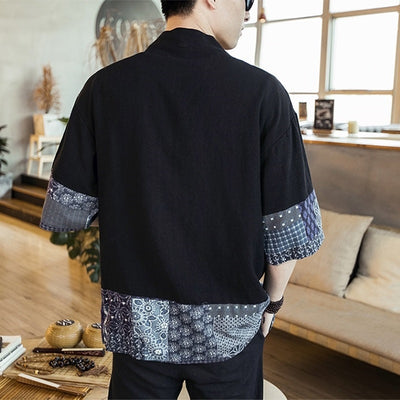 Chaqueta Cardigan Hanfu Étnico Retro - Camisa Suelta de Algodón para Hombre - Image 9