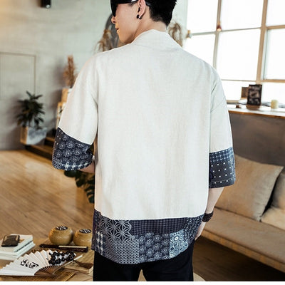 Chaqueta Cardigan Hanfu Étnico Retro - Camisa Suelta de Algodón para Hombre - Image 16