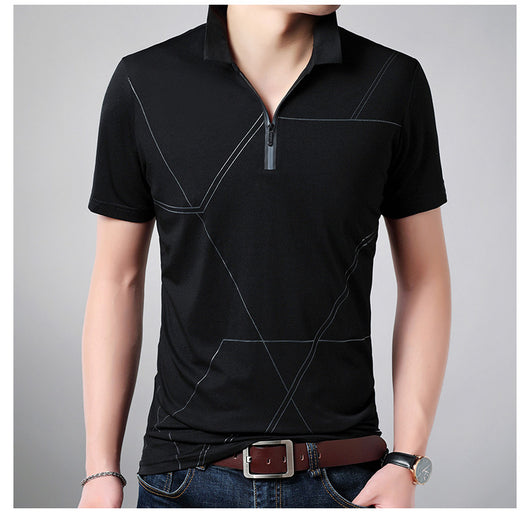 Camiseta de Rayas para Hombre - Algodón 100% Manga Corta - Image 5
