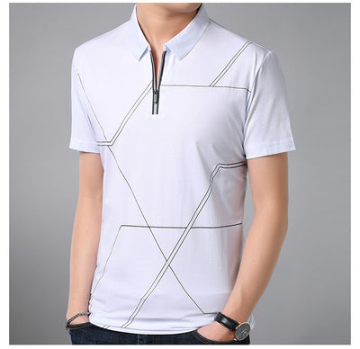 Camiseta de Rayas para Hombre - Algodón 100% Manga Corta - Image 7