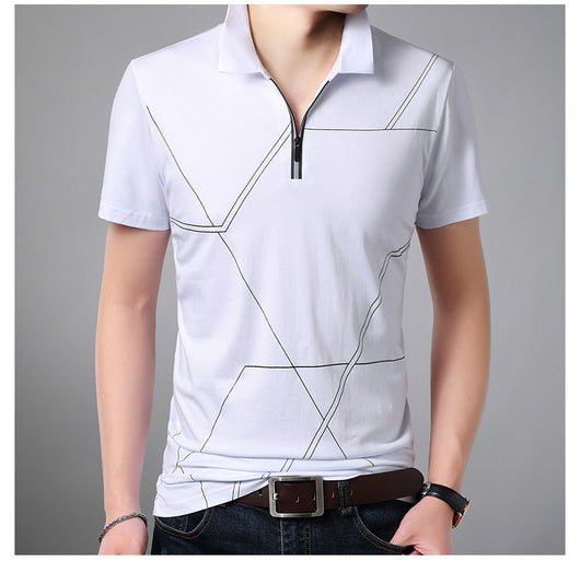 Camiseta de Rayas para Hombre - Algodón 100% Manga Corta - Image 8