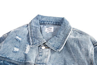 Chaqueta de Mezclilla Suelta con Estampado de Luna para Hombre - Image 8