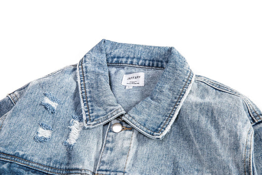 Chaqueta de Mezclilla Suelta con Estampado de Luna para Hombre - Image 8