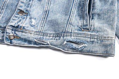 Chaqueta de Mezclilla Suelta con Estampado de Luna para Hombre - Image 10