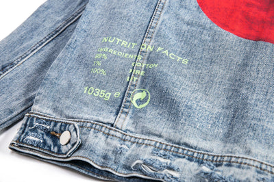 Chaqueta de Mezclilla Suelta con Estampado de Luna para Hombre - Image 11