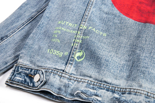 Chaqueta de Mezclilla Suelta con Estampado de Luna para Hombre - Image 11