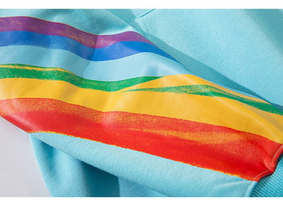 Sudadera Hip Hop Rainbow con Estampado Mariposa - Hoodie Streetwear Casual Unisex - Image 14