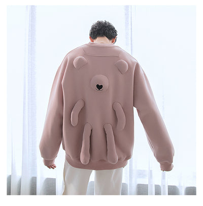 Suéter de Cuello Redondo con Oso Tridimensional - Image 7