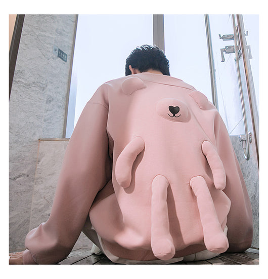 Suéter de Cuello Redondo con Oso Tridimensional - Image 16