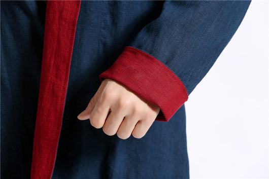 Cardigan Largo de Lino Liso para Hombre - Image 22
