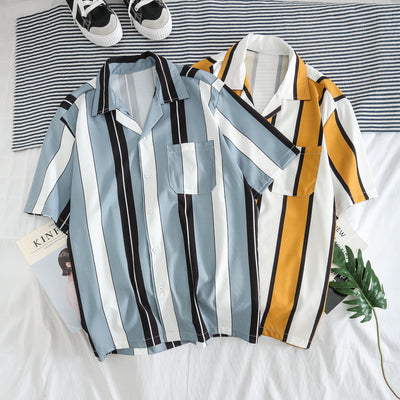 Camisa Casual de Rayas para Joven - Manga Corta - Image 7