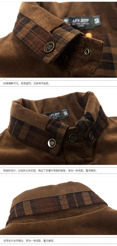 Camisa de Cuadros Térmica para Hombre - Algodón Cálido Manga Larga - Image 8
