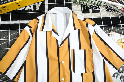 Camisa Casual de Rayas para Joven - Manga Corta - Image 10