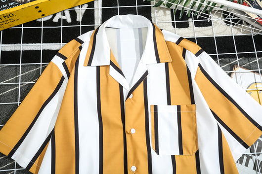 Camisa Casual de Rayas para Joven - Manga Corta - Image 10