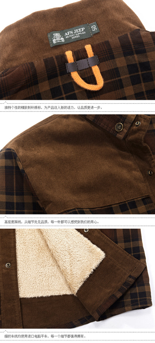 Camisa de Cuadros Térmica para Hombre - Algodón Cálido Manga Larga - Image 11