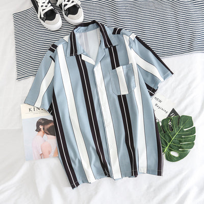 Camisa Casual de Rayas para Joven - Manga Corta - Image 17