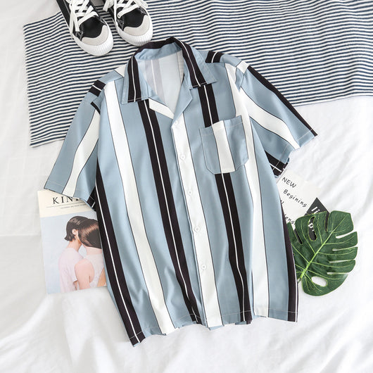 Camisa Casual de Rayas para Joven - Manga Corta - Image 17