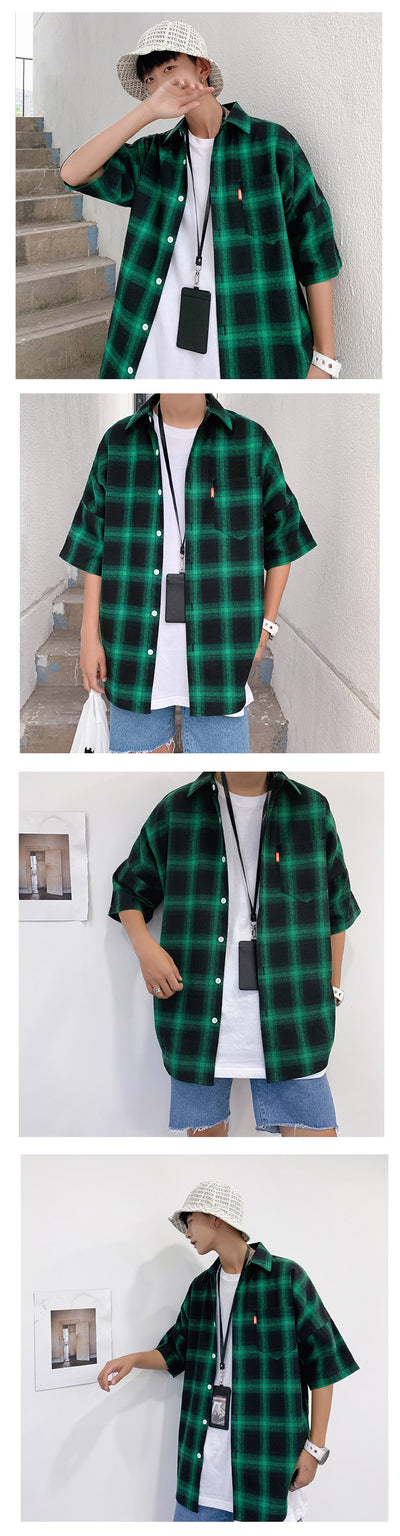 Camisa casual de cuadros para hombre - Image 7