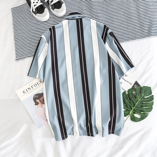 Camisa Casual de Rayas para Joven - Manga Corta - Image 18