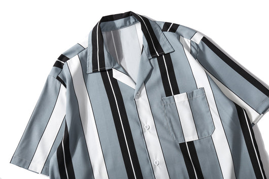 Camisa Casual de Rayas para Joven - Manga Corta - Image 19